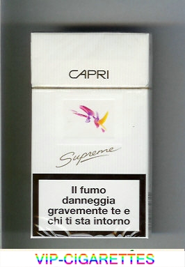 Capri Supreme slim 100s cigarette hard box