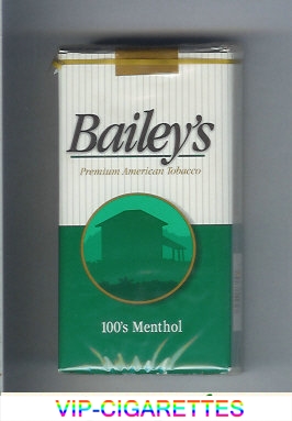 Bailey's Menthol 100s cigarettes