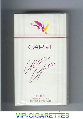 Capri Ultra Lights Filter 100s cigarettes hard box