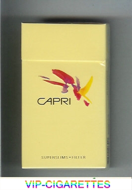 Capri Filter yellow 100s cigarettes hard box