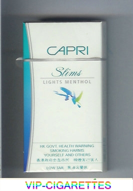  In Stock Capri Slims Lights Menthol 100s cigarettes hard box Online