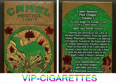 Camel Menthol Lights Smokers Pack Designs Volume 1 cigarettes hard box