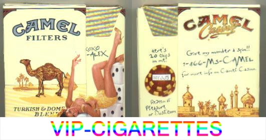 Camel Filters Casino Showgirl Issue Alex side slide cigarettes hard box
