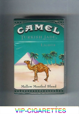 Camel Turkish Jade Mellow Menthol Blend Lights cigarettes hard box