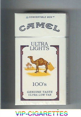 Camel Ultra Lights Genuine Taste Ultra Low Tar 100s cigarettes hard box