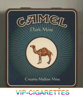 Camel Exotic Blends Dark Mint cigarette metal box