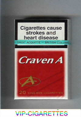 Craven A cigarettes king size