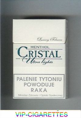 Cristal Menthol Ultra Lights cigarettes Luxury Tobacco