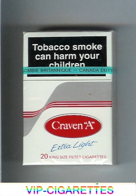 Craven A with wave Extra Light cigarettes