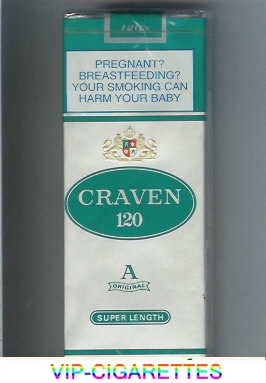 Craven 120 Super Length Menthol cigarettes