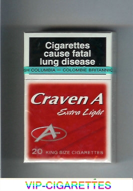 Craven A Extra Light cigarettes red