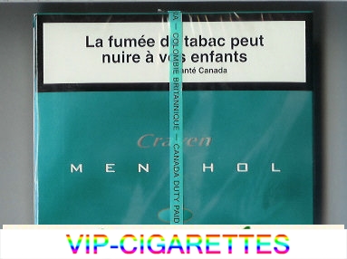 Craven Menthol cigarettes green