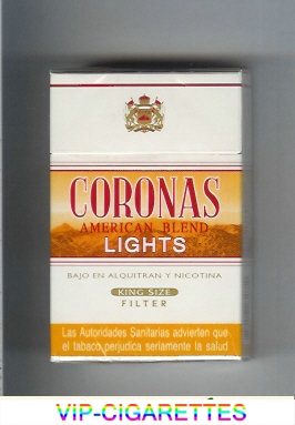 Coronas Lights cigarettes American Blend