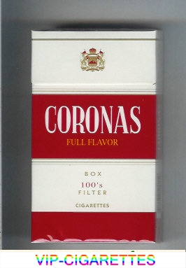 Coronas 100s box cigarettes Full Flavor filter