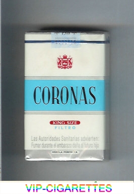 Coronas king size filtro cigarettes