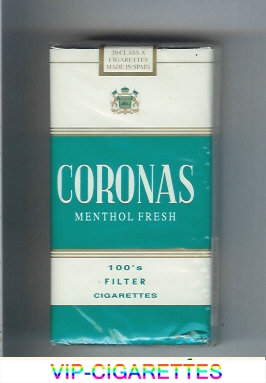 Coronas 100s Menthol Fresh filter cigarettes
