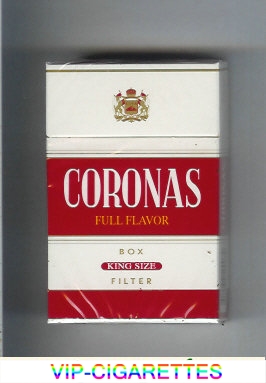 Coronas Full Flavor box cigarettes king size filter