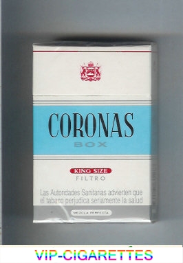 Coronas box king size filtro cigarettes