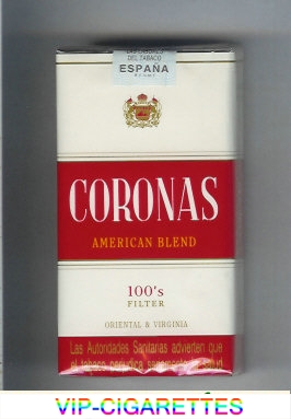 Coronas 100s filter American Blend cigarettes