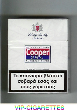 Cooper 25s American Blend International cigarettes Select Quality Tobaccos