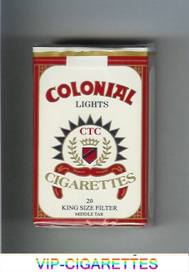 Colonial cigarettes Lights