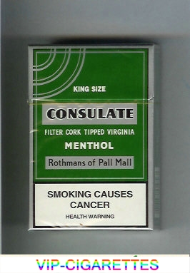 Consulate Menthol cigarettes Rothmans of Pall Mall