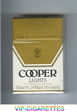 Cooper Lights Fine Quality Cigarettes