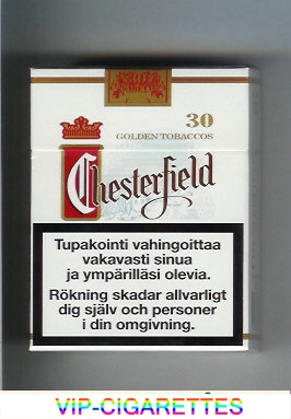 Chesterfield cigarettes 30 full flavor Golden Tobaccos