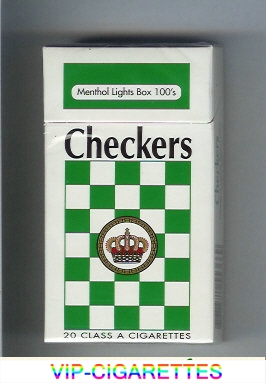 Checkers Menthol Lights box 100s cigarettes