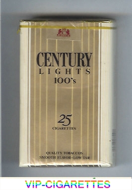Century Lights 100s 25 cigarettes Quality Tobaccos