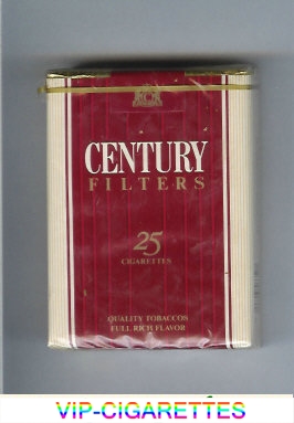 Century Filters 25 cigarettes Quality Tobaccos