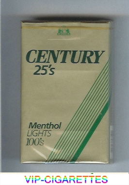 Century 25s Menthol Lights 100s cigarettes