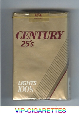 Century 25s Lights 100s cigarettes