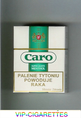 Caro Super Lights Menthol cigarettes