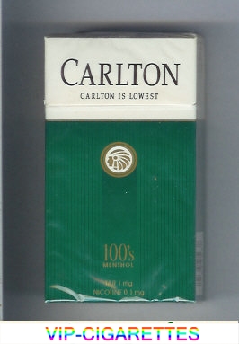 Carlton Menthol 100's Filter cigarettes hard box