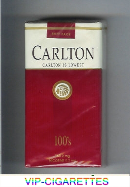 Carlton Filter 100s ultra low tar cigarettes soft box