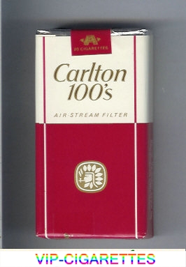 Carlton 100s cigarettes air stream Filter soft box