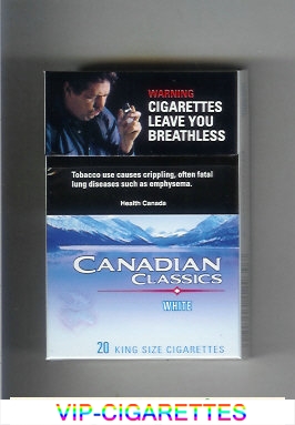 Canadian Classics White cigarettes Extra Light king size