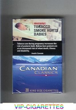 Canadian Classics Filter 20 king size cigarettes