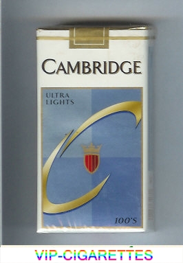 Cambridge Ultra Lights 100s cigarettes soft box