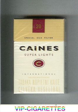 Caines Super Lights cigarettes