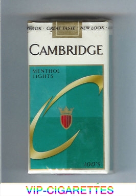 Cambridge Menthol Lights 100s cigarettes soft box