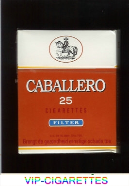 Caballero 25 cigarettes filter with small cowboy