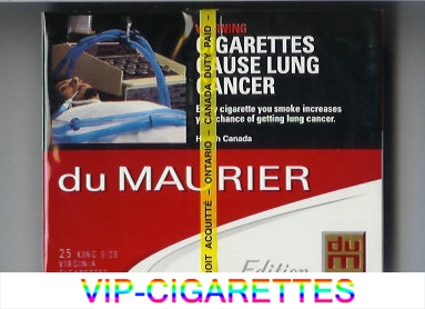 Du Maurier Edition 25s King Size cigarettes wide flat hard box