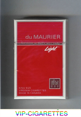 Du Maurier Light hard box cigarettes