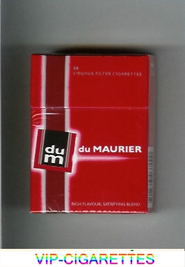 Du Maurier red cigarettes hard box