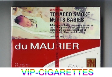 Du Maurier Edition 25s cigarettes wide flat hard box