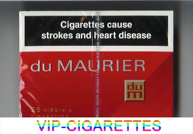 Du Maurier 25s Virginia cigarettes wide flat hard box