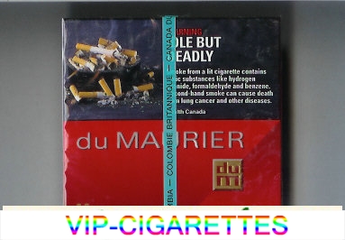Du Maurier cigarettes wide flat hard box
