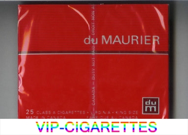 Du Mauier Class A 25s cigarettes wide flat hard box